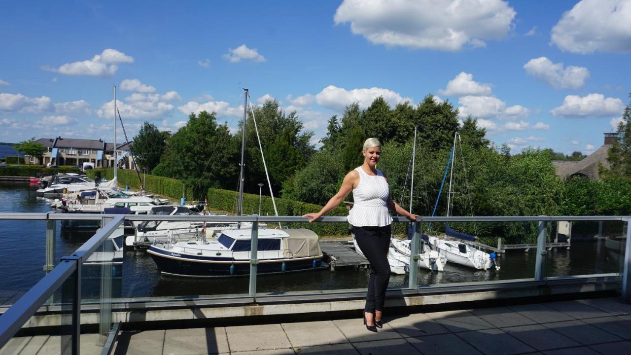 Schiphuis Giethoorn/Wanneperveen Villa Esterno foto